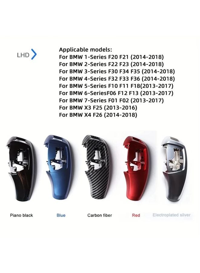 Piano Black ABS Carbon Fiber Gear Knob Cover For BMW F20 F22 F30 F32 F10 F18 F01 F02 X3 X4 F25 F15 F16 - Image 5